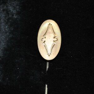 Antique Gold-filled Engraved Edwardian Stick / Cravat / Lapel Pin